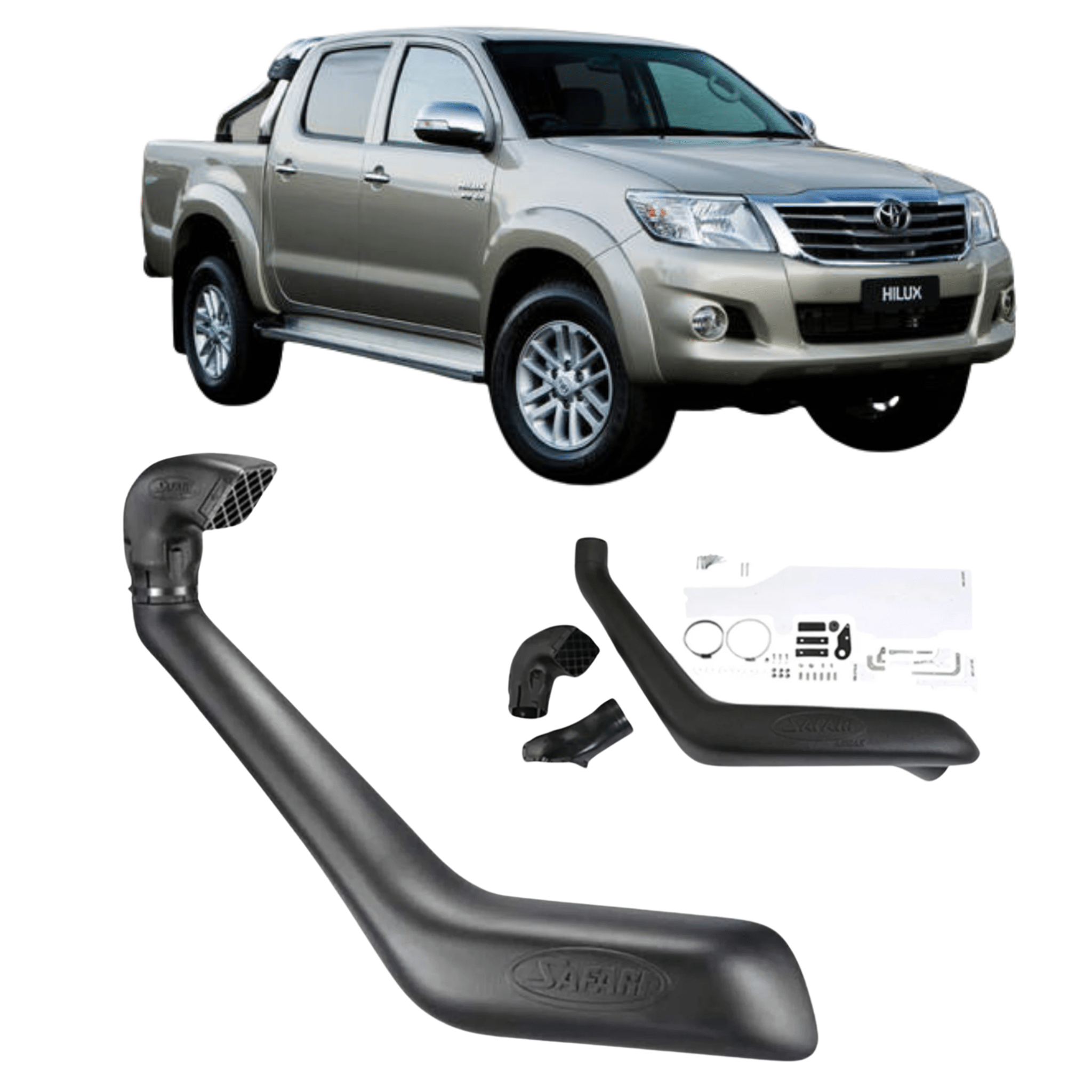 Safari - Safari Snorkel for Toyota Hilux Toyota Hilux 25 Series 4.0L Petrol Pre Facelift (03/05 to 06/15) - 4X4OC™ | 4x4 Offroad Centre