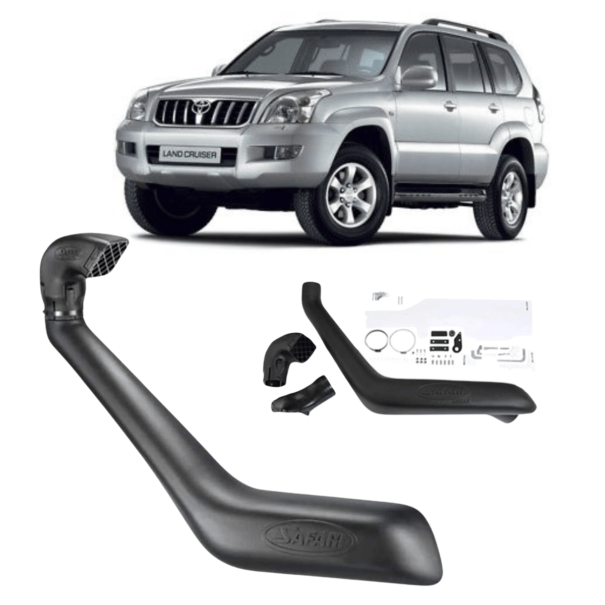 Safari - Safari Snorkel for Toyota Prado 4.0L Petrol 1GR - FE (03/2003 - 08/2009) - 4X4OC™ | 4x4 Offroad Centre